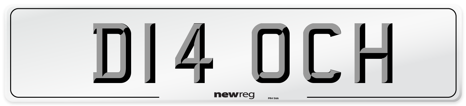 D14 OCH Number Plate from New Reg